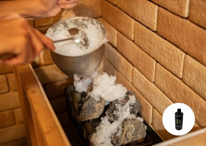 かき氷でセルフロウリュ!?高温を長く維持できる！