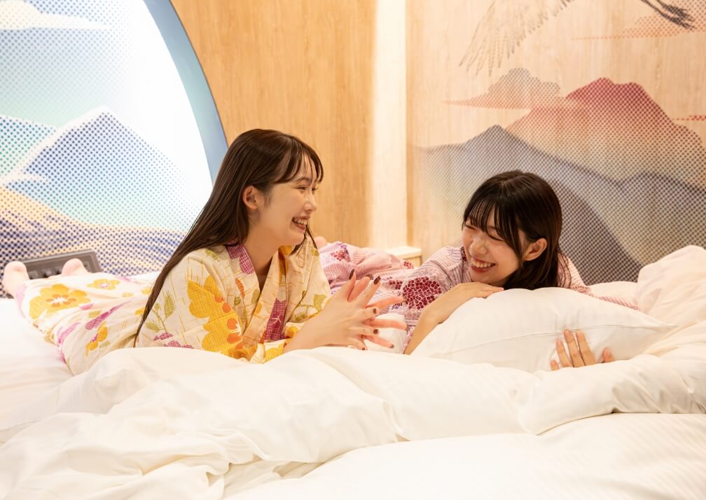 “ととのい”後はサ飯を楽しんだり、ベッドでくつろいだり