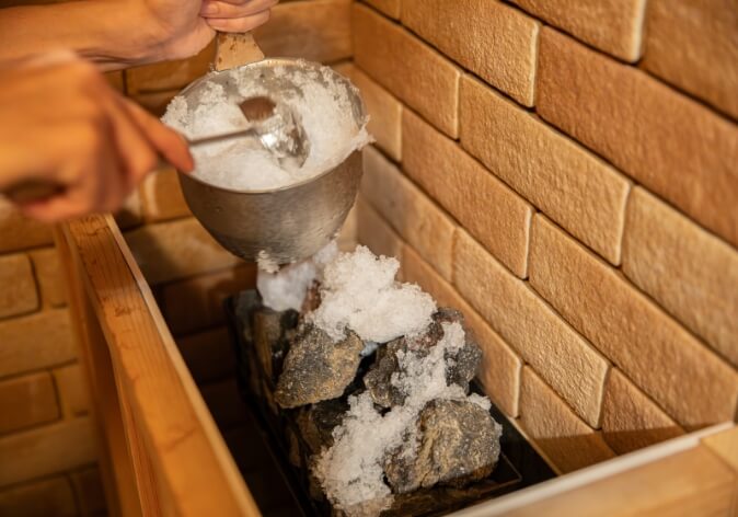 セルフロウリュ用のかき氷